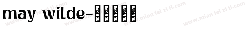 may wilde字体转换